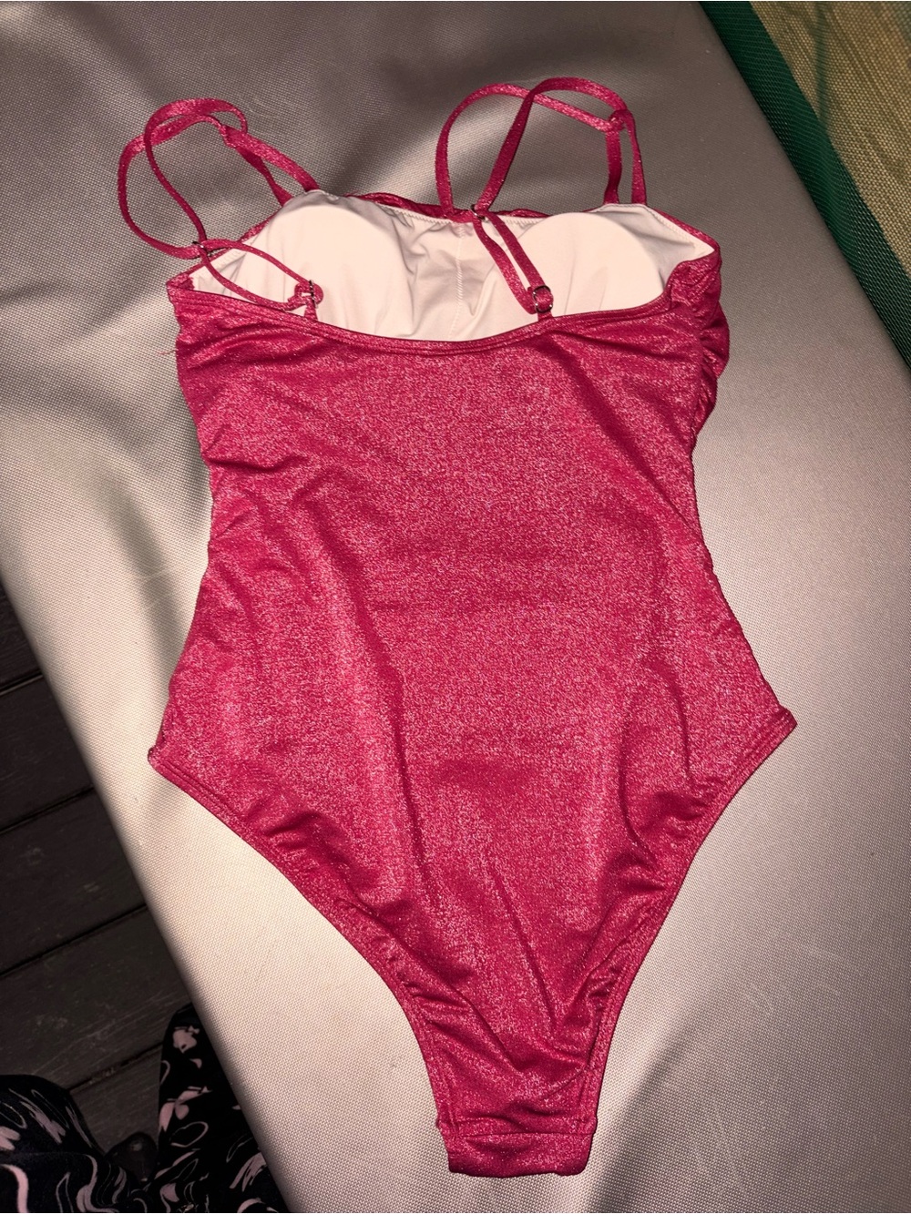 Pink Ruched One-Piece Swimsuit - Picture 2 of 3